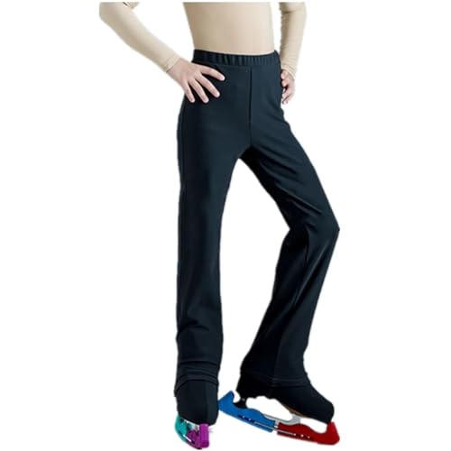 LIUHUO Pantalones de Patinaje artístico Negro Liso para Hombre