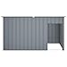 BARULUOAKLIFE Anthracite Galvanized Steel Dog House 77.2 x 35.8 x 43.3 in, Durable Weatherproof Outdoor Shelter with Spacious Interior for Medium Large Breed Pets, Easy Assembly Kennel