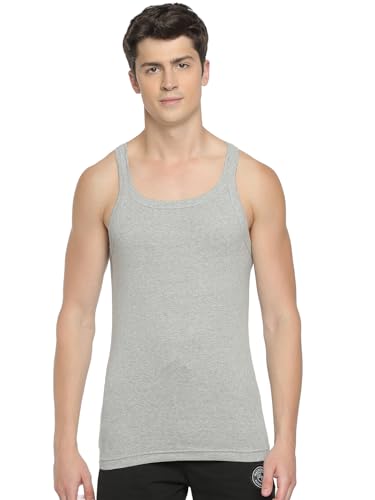 Image of Macroman M-Series Rocker Sports Vest for Men in 100% Combed Cotton with Square Neckline & Contoured Armholes