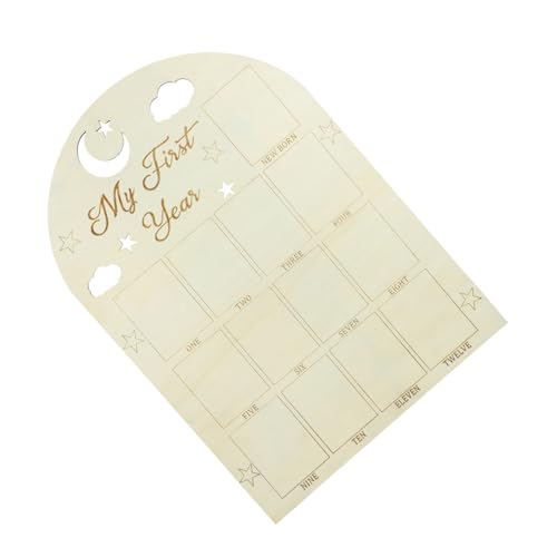ERINGOGO Photo Frame First Year Keepsake Board for Newborns Easy to Use Capture Months of Precious Memories