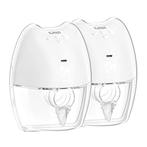 Image of Bellababy Double Wearable Breast Pump Hands Free,Silent and Pain Free,Long Battery Life,4 Modes&9 Levels of Suction,Fewer Parts Needed to Clean,Fast Rechargeable.(White)