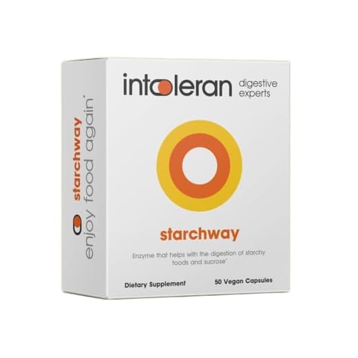 Intoleran Starchway Digestive Enzymes - 50 Capsules Supplement for Starch & Sucrose | Helps Digest Sugars & Starchy Foods | Invertase & Gluco-Amylase Enzymes | Pure & Vegan | Low FODMAP