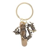 Brass material: made from brass, this keychain is built to last, offering durability and resistance to wear and wear,keychain,cute key chains for car keys
