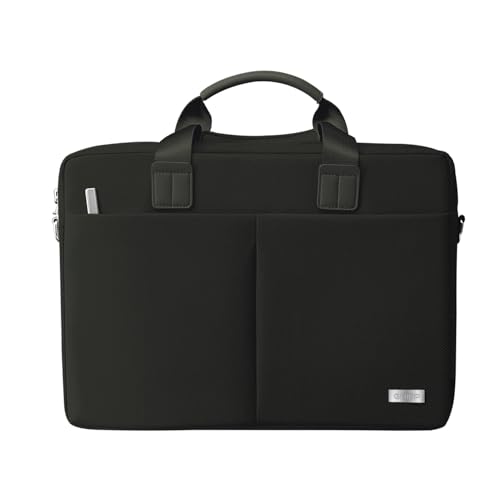 Image of GRIPP Hugo Laptop Sleeve Bag for Laptop /MacBook up to 14 Inch, Detachable Shoulder Strap, Carry Handle, Trolley Sleeve, Tablet Compartment, Multiple Organisers, Office and Travel Bag - Olive Green
