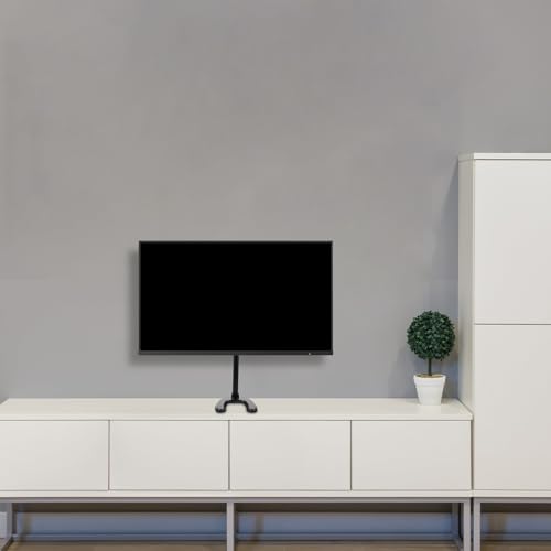 Support TV sans perçage orientable avec base stable noire Cabilock - 3