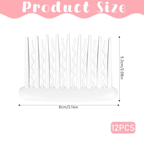 Styquenzer 590989_1_TISRH40S 12 Pcs Plastic Hair Side Combs 17 Teeth French Tortoise Side Comb Decorative Hair Combs thumb #2