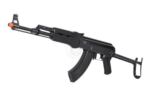410 fps jg airsoft full metal gearbox ak47s airsoft aeg rifle black w/ folding stock - newest 2011 enhanced production run model(Airsoft Gun)