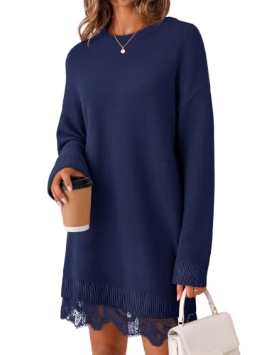 sweater dress women - navy