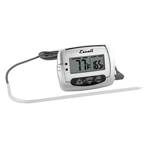 Escali Dh2 Digital External Stainless Steel Probe Thermometer, Custom Temperature Alert, Oven And Grill Safe Probe, Silver #TOP15