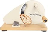 Manual Bread Slicer for Homemade Sourdough Bread, Hand Crank Bread Slicer With Scale Line, Suction Cup and Protective Cover, Adjustable Thickness