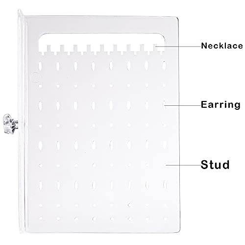 Frebeauty Acrylic Jewelry Box Clear Earring Organizer Storage Boxes,Necklace Hanging With 5 Removable Velvet Drawers Large Jewelry Display Case For Stud Rings Bracelets For Gift,(Grey) #TOP4