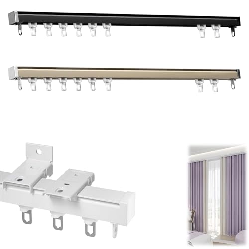 Riel de aluminio de 330 cm negro y versátil de montaje simple para decoración 2