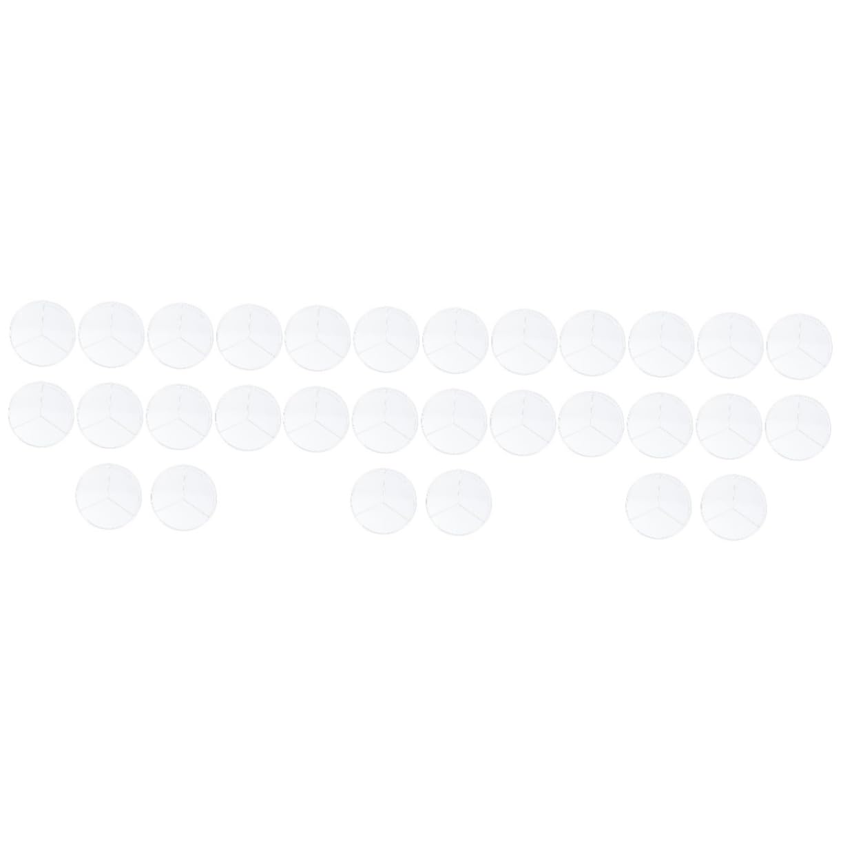 OUNONA 30piezas Placas De Petri Transparentes Tapa Tres Compartimentos Para Cultivo De Bacterias Laboratorio