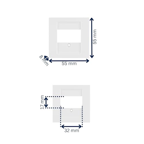 REV Matrix, Abdeckung Telefondose - TAE Dose, weiss-matt