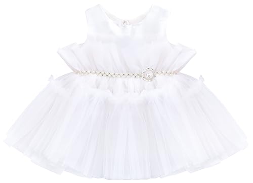 Lilax Baby Girl Tulle Princess Tutu Wedding Dress 3 Piece Set with Matching Shoe and Headband2