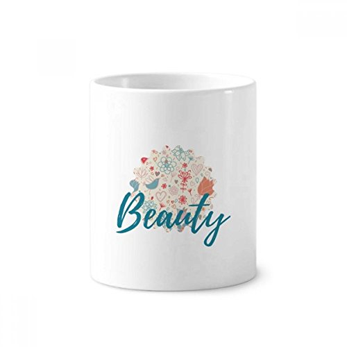 Porte-brosse à dents oiseau et fleurs décoratif pour une salle de bain nature et zen