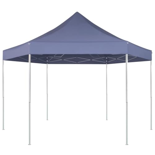 Furniture Item Home - Marquesina plegable hexagonal desplegable azul oscuro de 12 x 10 pies para muebles