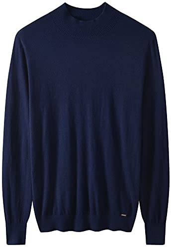 ZHILI Men's Fine Knit, 100% Merino Wool, DXL Big and Tall, Turtleneck Sweater