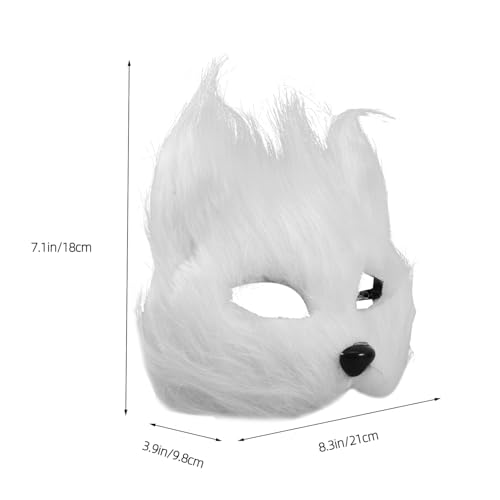 CIYODO Realistic Furry Fox Mask Halloween Party Supplies Cosplay Mask for Adults