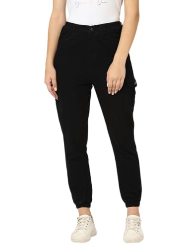 Image of KRAUS JEANS Women's Cotton Cargo Fit Mid-Rise Cargo Cargo (LFA-1658)