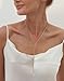 S.J JEWELRY Womens Handmade CZ Simple Delicate 14K Gold Plated Lariat Simple Baton Adjustable Y Necklace Y-Beads-1Pearl