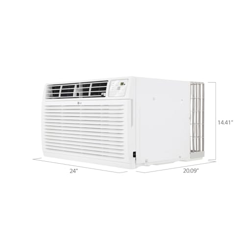 Image of LG 11,800 BTU Through the Wall Air Conditioner, 115V, Cools up to 530 Sq. Ft. for Bedroom, Living Room, Apartment, with Remote, 3 Cool & Fan Speeds, Universal design fits most sleeves, White