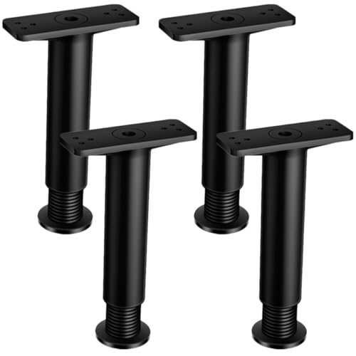 COHEALI Patas de Soporte Ajustables para Cama 4 Piezas, Soporte Central Extensible 20-37 Cm, Patas Metálicas Resistentes para Marco de Cama, Repuesto para Muebles y Base de Colchón, Uso