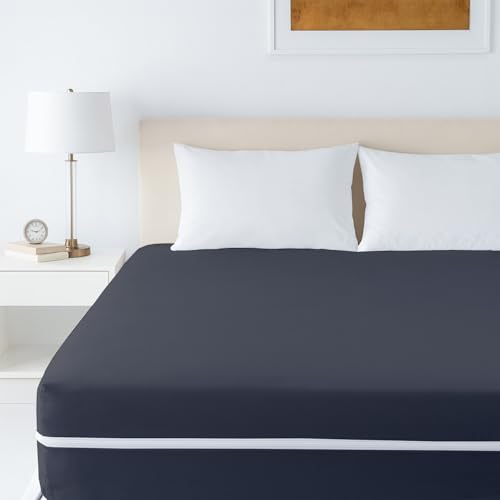 Image of Zipper Closure Style Mattress Protector Single Size 100% Waterproof Six-Sided Mattress Encasement for Bed 30x72 Inch Fit On 6 Inch 2.5X6 Feet Grey