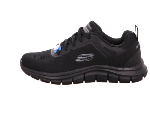 Image of Skechers Sport Women's Fashion Fit Sneaker, Black Mesh Pu, 6.5