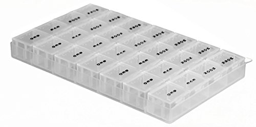 Star Tech Detachable Compartment Seven Days Am/Pm Morning, Noon, Evening And Bed Time Medications Container (Clear) #TOP1
