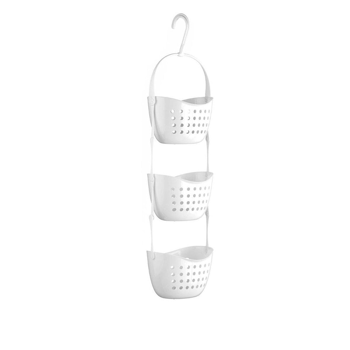 DEARMAMY Shower Caddy Bathroom Hanging Basket Organizer with Drain Detachable Design for Shampoo Soap Utensils Kitchen Desk Storage