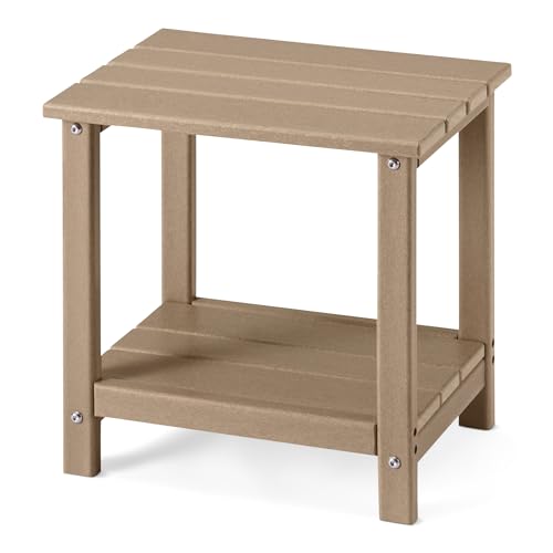 Amazon Basics Outdoor Side Table, 41.91cm x 32cm x 41.91cm, Brown, 1-Pack