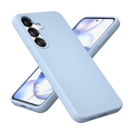 Coque silicone Galaxy S25 fine bleu clair résout le problème des chutes et rayures