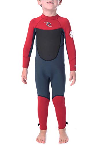 Rip Curl Junior Dawn Patrol Back Zip 3/2 Wetsuit, Red, Size 10