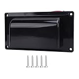 Yujncosm RV Side Air Vent, 12V Air Vent Ventilation Fan with 2 High Power Motors, Range Hood Side Exhaust Ventilation Fan for Camper Trailer Boat Marine Yacht (Black)