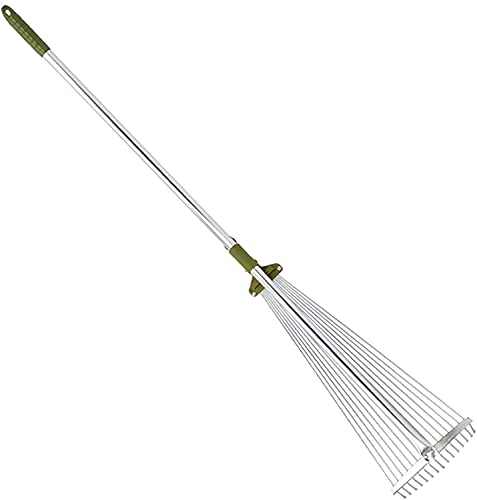 Sgenee Verstellbarer Laubrechen PZGDRX44 15 Zähne