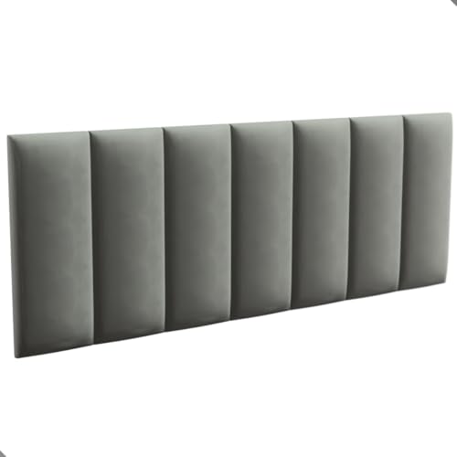 Cabeceira Estofada Modulada para Cama Casal Cabeceira Casal 140cm x 45cm (Cinza)
