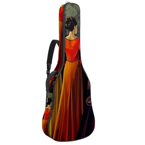 Sac de guitare acoustique étui étanche tissu oxford avec double bandoulière