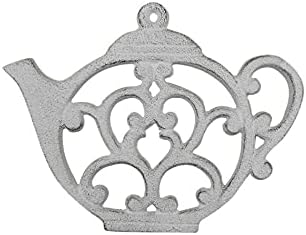 WEDG WOOD ウエッジ ウッド / ホワイトコノート ティーポット 840ml / 600ml - おいしい紅茶 通販 ＧＭＴ紅茶専門店 手作り航海装飾ホワイトウォッシュ鋳鉄ラウンドティーポット鍋敷き8インチ