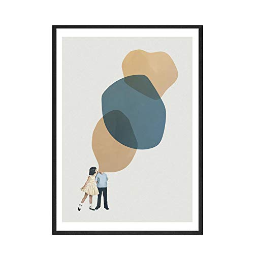Cartel abstracto de lectura para crear un rincón de paz en la sala de estar moderna 2