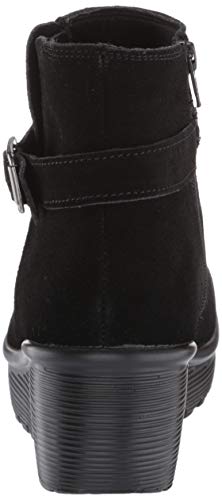 Skechers Women's Parallel-Buckle Strap Side Gore Zip Up Wedge Casual Comfort Ankle Boot Fashion - Image 4