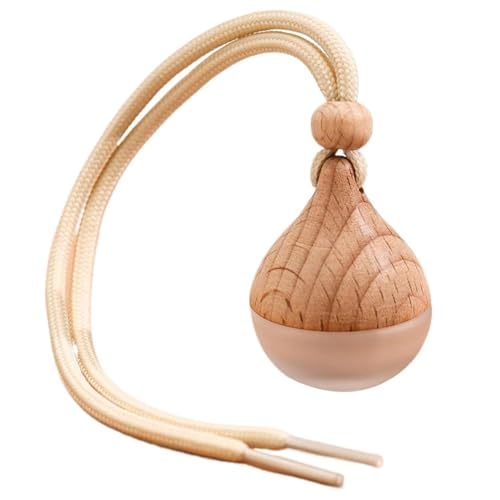 Hanging Car Air Freshener Diffuser,6ml Essential Oil Aromatherapy Fragrance Perfume Bottle,Empty Clear Glass Pendant Vials,Perfume Dispenser,White