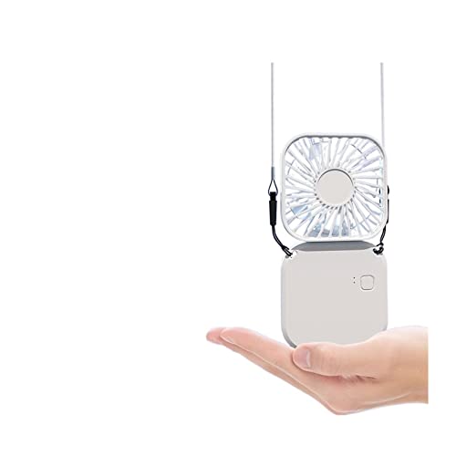 Mini ventilateur portatif USB de cou pliable blanc multi