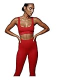 【Haut】 Le haut de sport pour femmes de ce costume de fitness est élastique, pas facile à déformer, montre votre courbe sexy et offre une grande expérience lorsque vous courez, faites du jogging ou du yoga