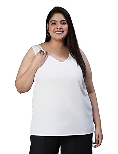 Image of oxolloxo Women Plus Size Sleevless Round Neck Top