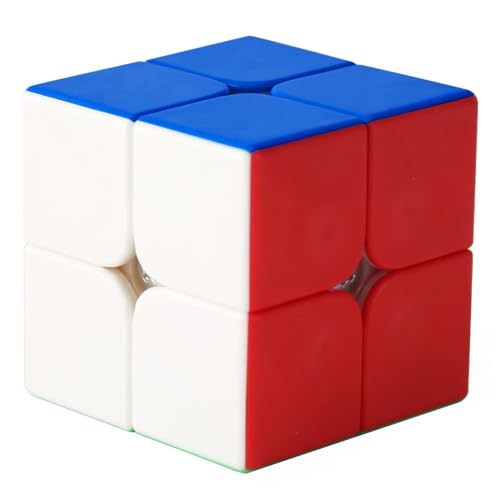 FUNNXYZ Moyu - Cubo de velocidad RS2M, Evolution 48 imanes 2x2, cubo de velocidad magnético de tensión ajustada de 2 por 2 velocidades con diseño de estructura de bola cóncava, sin calcomanías, mini cubo de juguete rompecabezas