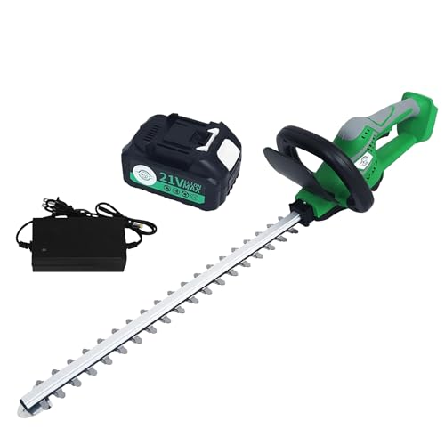 CaliGreen Tools 21V 22' Cordless Laser Cut Hedge Trimmer 3.0Ah Battery and Charger Included