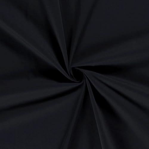 Tissu sergé de coton stretch bleu marine haut de gamme au drapé impeccable
