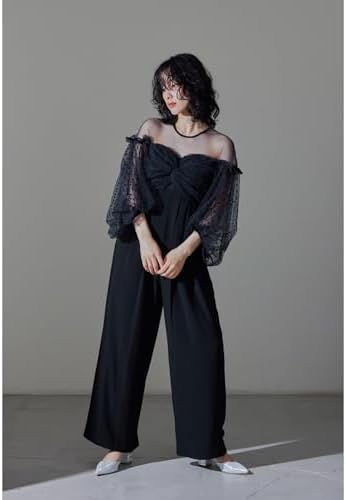 Amazon.co.jp: [niana] フロッキードットパンツドレス パーティー