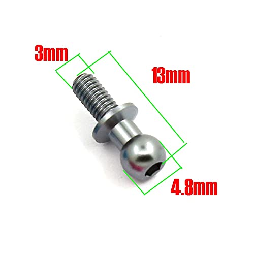 JISADER Kugelkopfschrauben Für RC-Autos – Metall, Passend Für WLtoys 144001, 124016 U.a., 4mm & 7mm